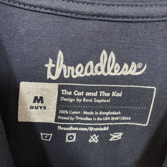 Threadless The Cat and the Koi Graphic Design T-Shirt M - Picture 5 of 5